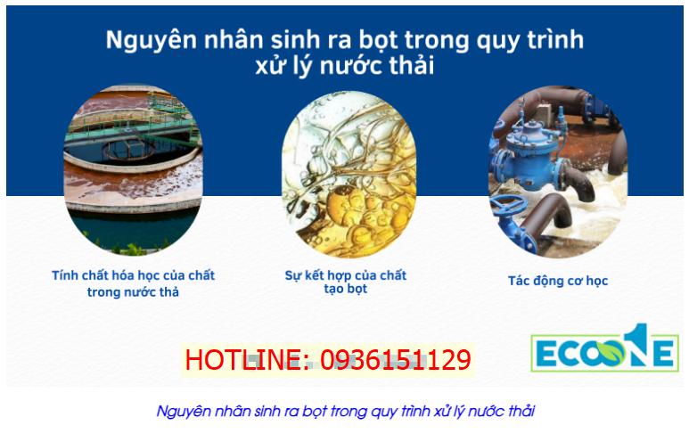 Nguyên nhân sinh ra bọt trong quy trình xử lý nước thải